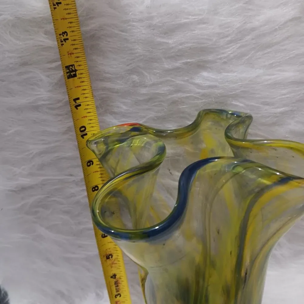 Watercolor Design Rippled Art glass 10